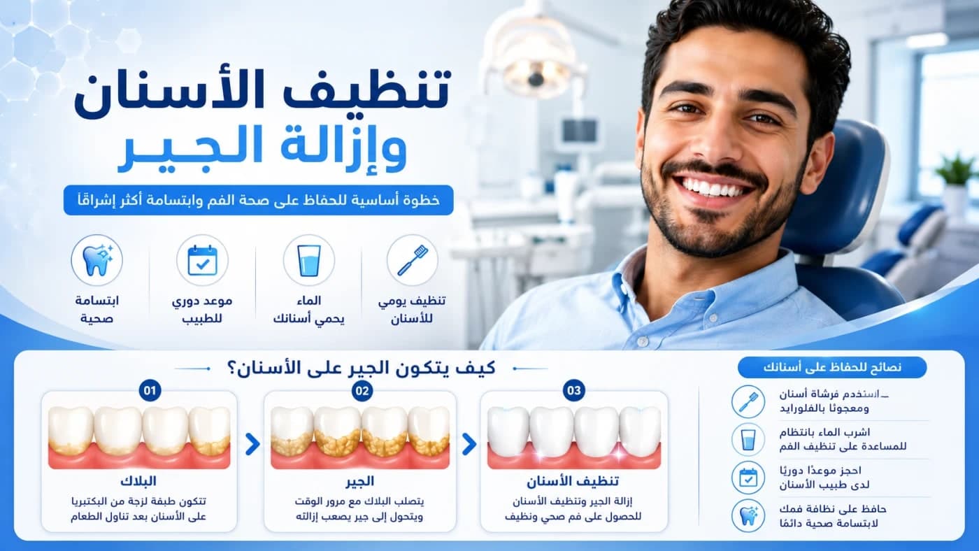 الدليل الشامل لتنظيف الاسنان وإزالة الجير