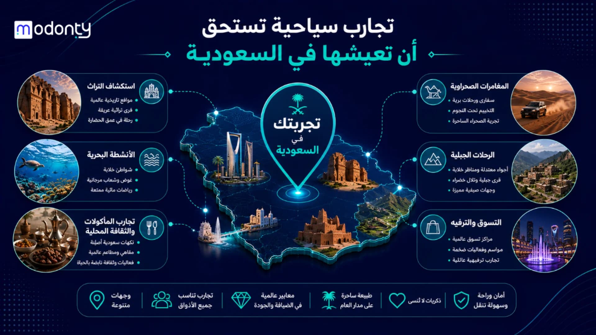 تجارب سياحية تستحق زيارتها في السعودية