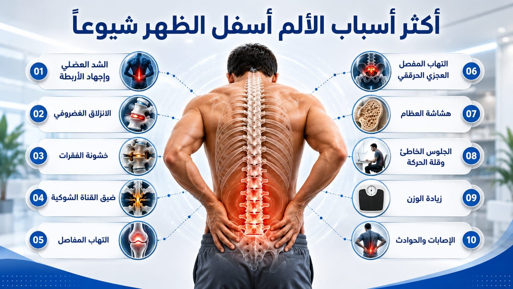 ما هي أسباب الألم أسفل الظهر