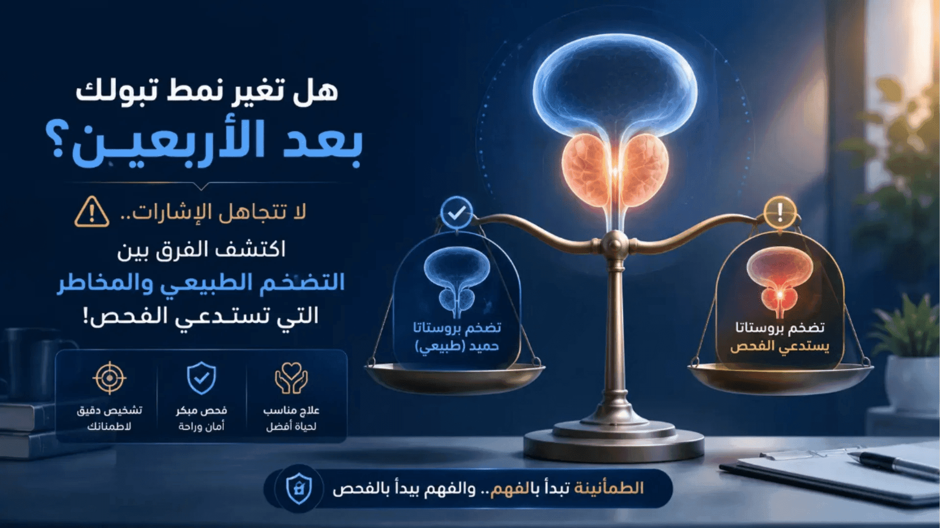 أعراض تضخم البروستاتا: الفرق بين الحميد والسرطان. استشارة د. محمد الزهيري استشاري المسالك البولية بالقاهرة.