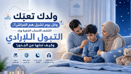 ولدك تعبّك وكل يوم تشيل هم الفراش؟ اعرف أسباب التبول اللاارادي للاطفال!