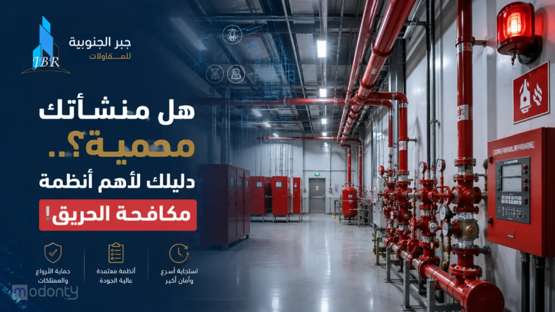 أنظمة مكافحة الحريق الحديثة للمشاريع بجدة حسب كود البناء السعودي
