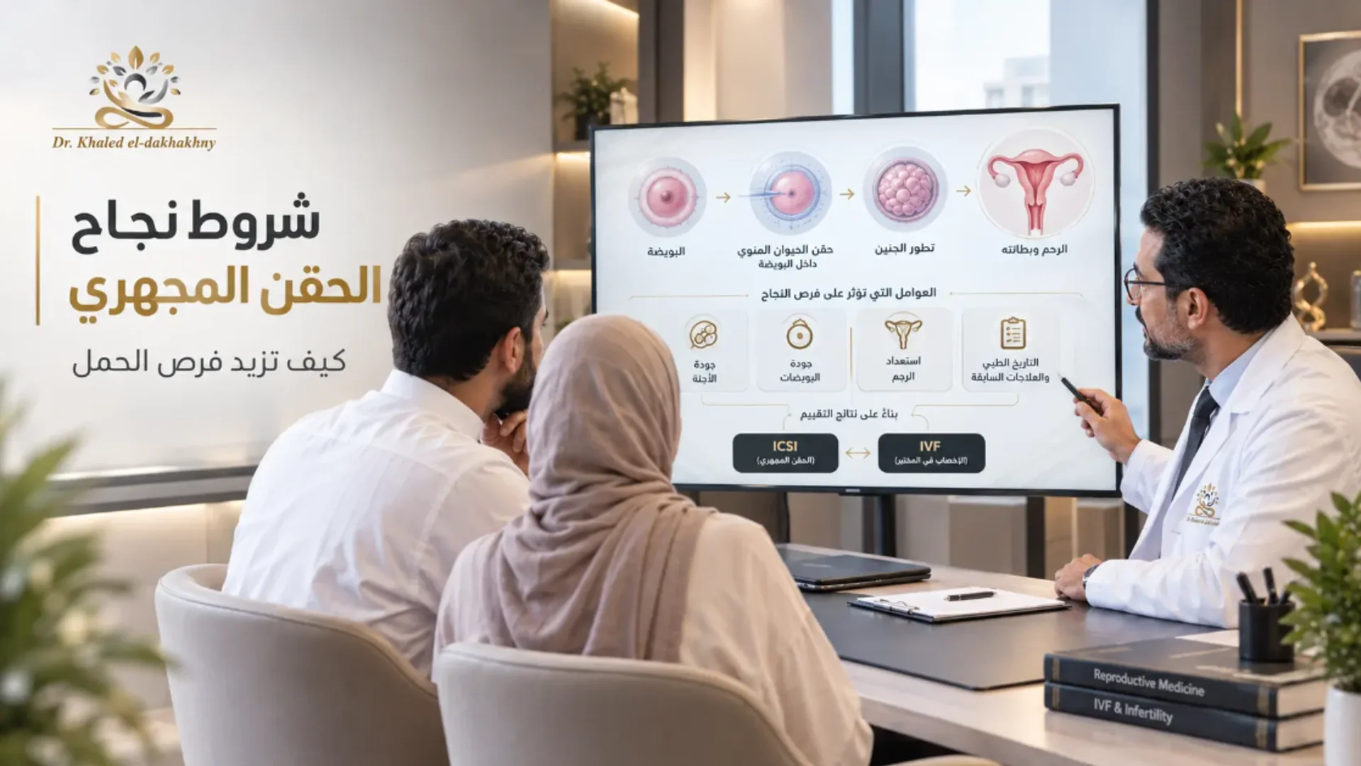 تحسين فرص نجاح الحقن المجهري وجودة البويضات بعيادات د. خالد الدخاخني، القاهرة.