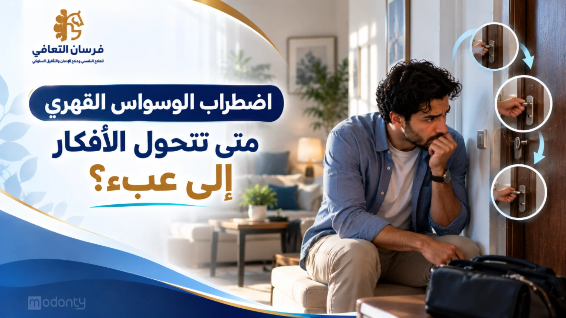 أعراض الوسواس القهري الفكرية والجسدية وخطوات التشخيص والعلاج لدى فرسان التعافي.