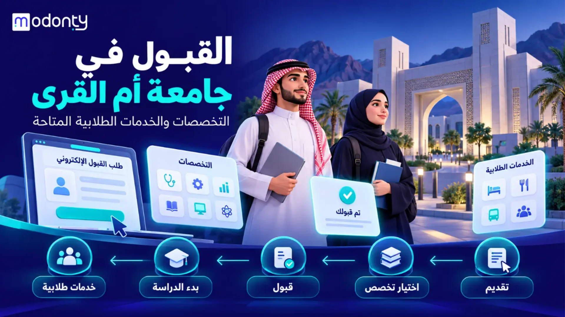 القبول في جامعة أم القرى والتخصصات والخدمات الطلابية المتاحة