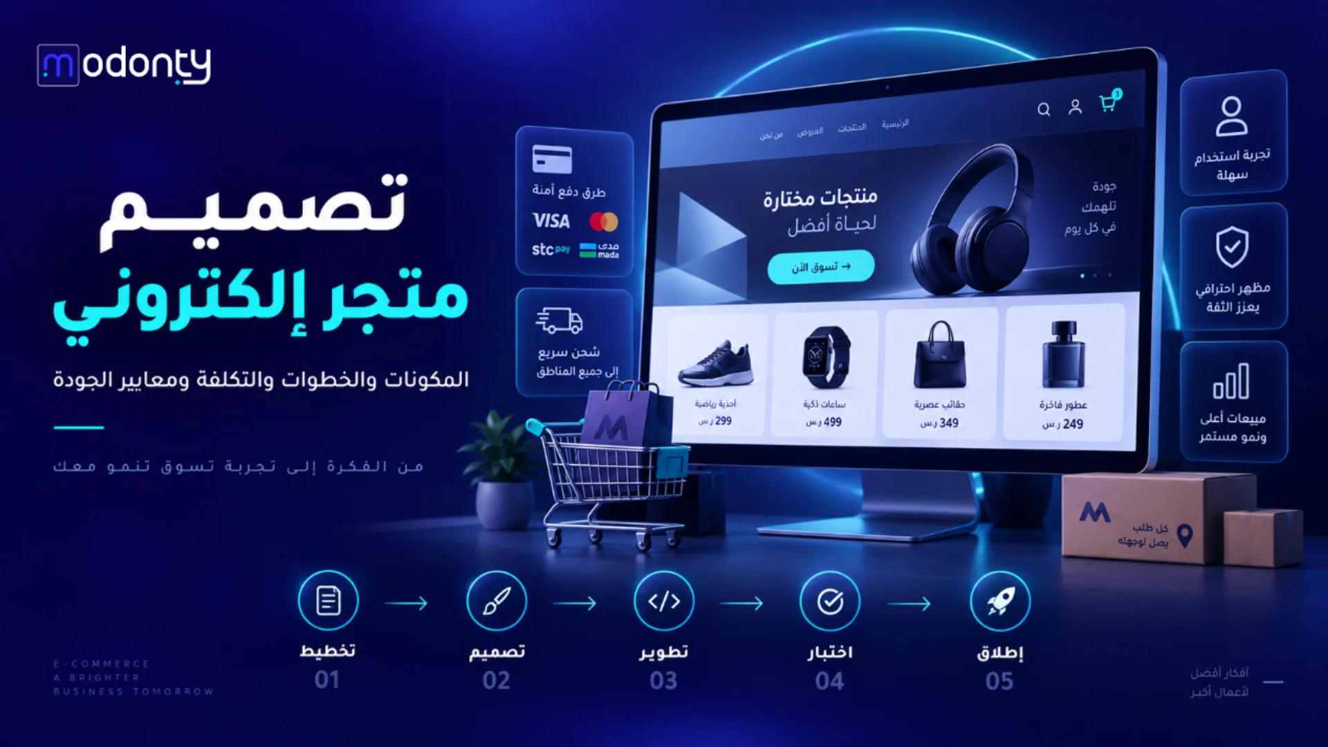 تصميم متجر إلكتروني بسهولة
