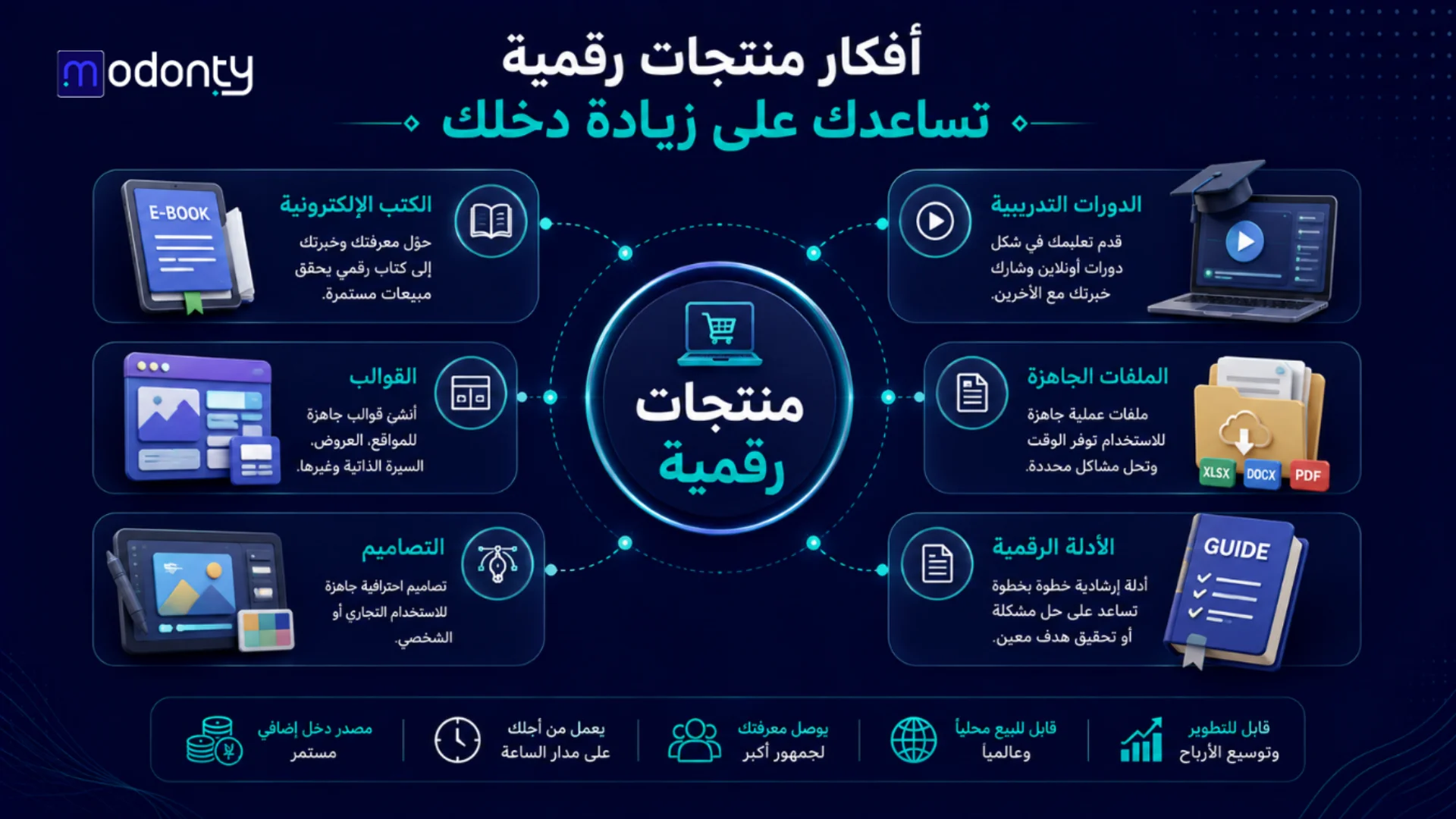 أفكار منتجات رقمية تساعدك على زيادة الدخل