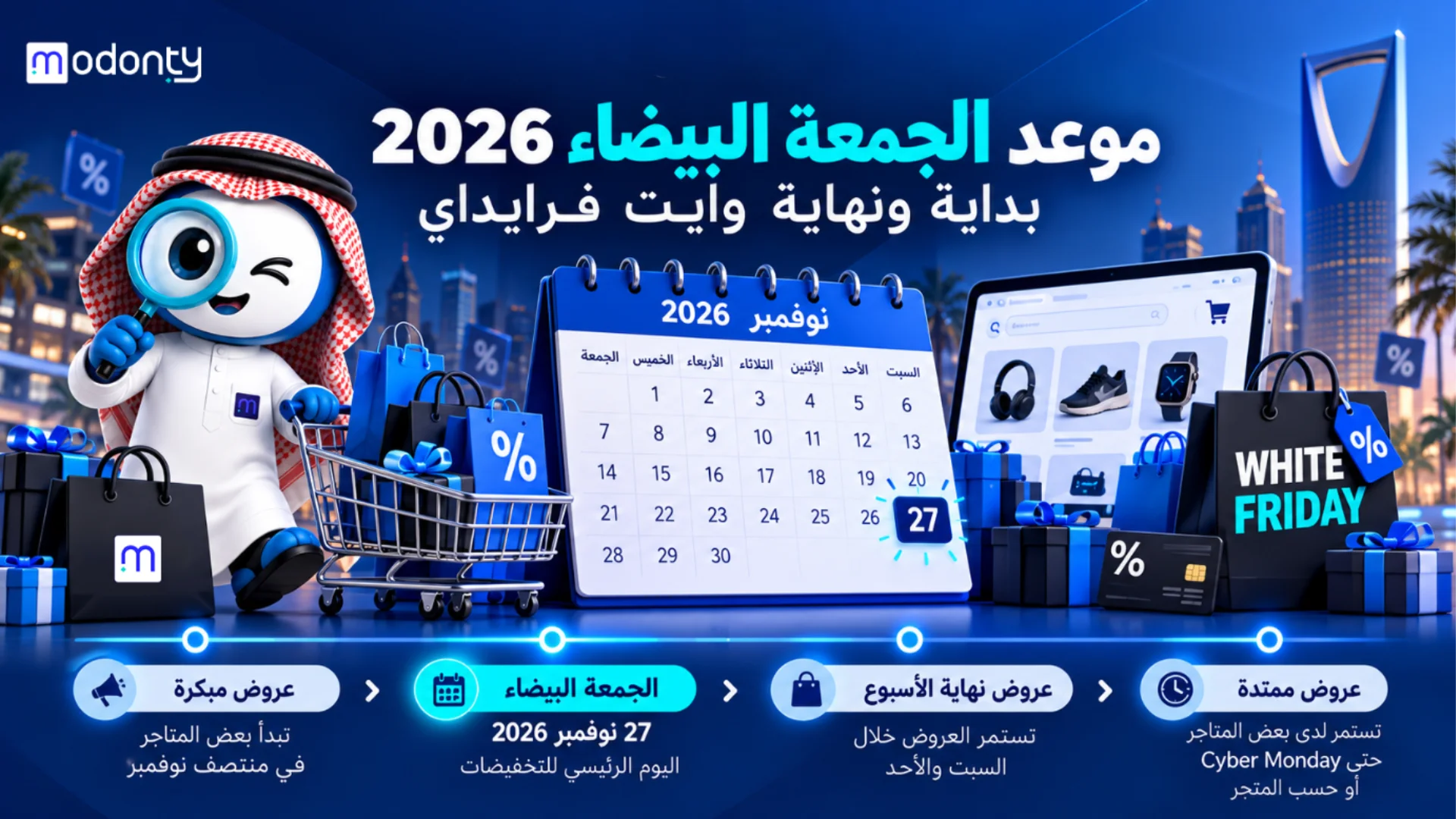 موعد الجمعة البيضاء 2026 بداية ونهاية الوايت فرايداي