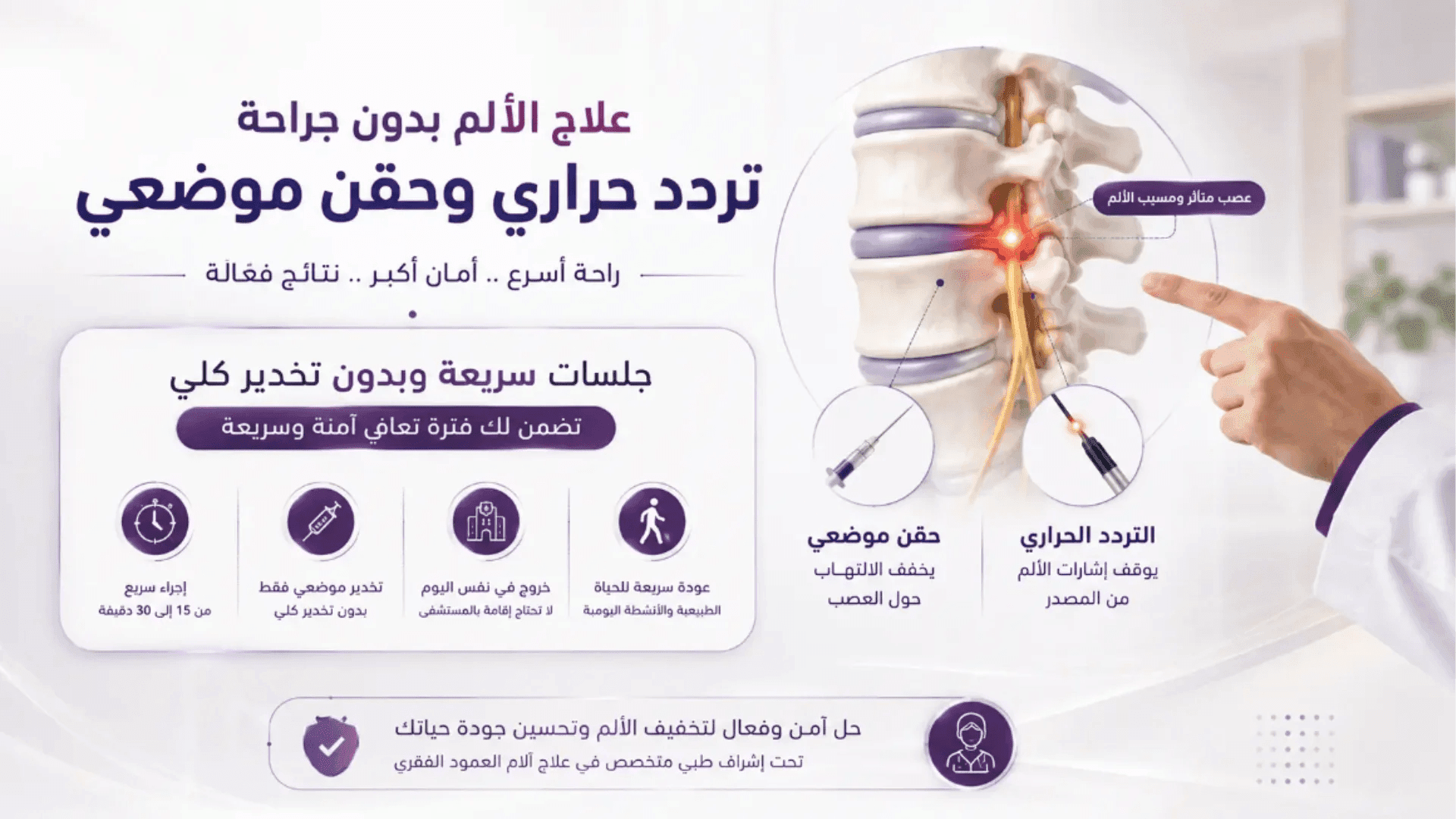 تخلص من عرق النسا بدون جراحة بعيادة د. رحاب منصور، الجيزة