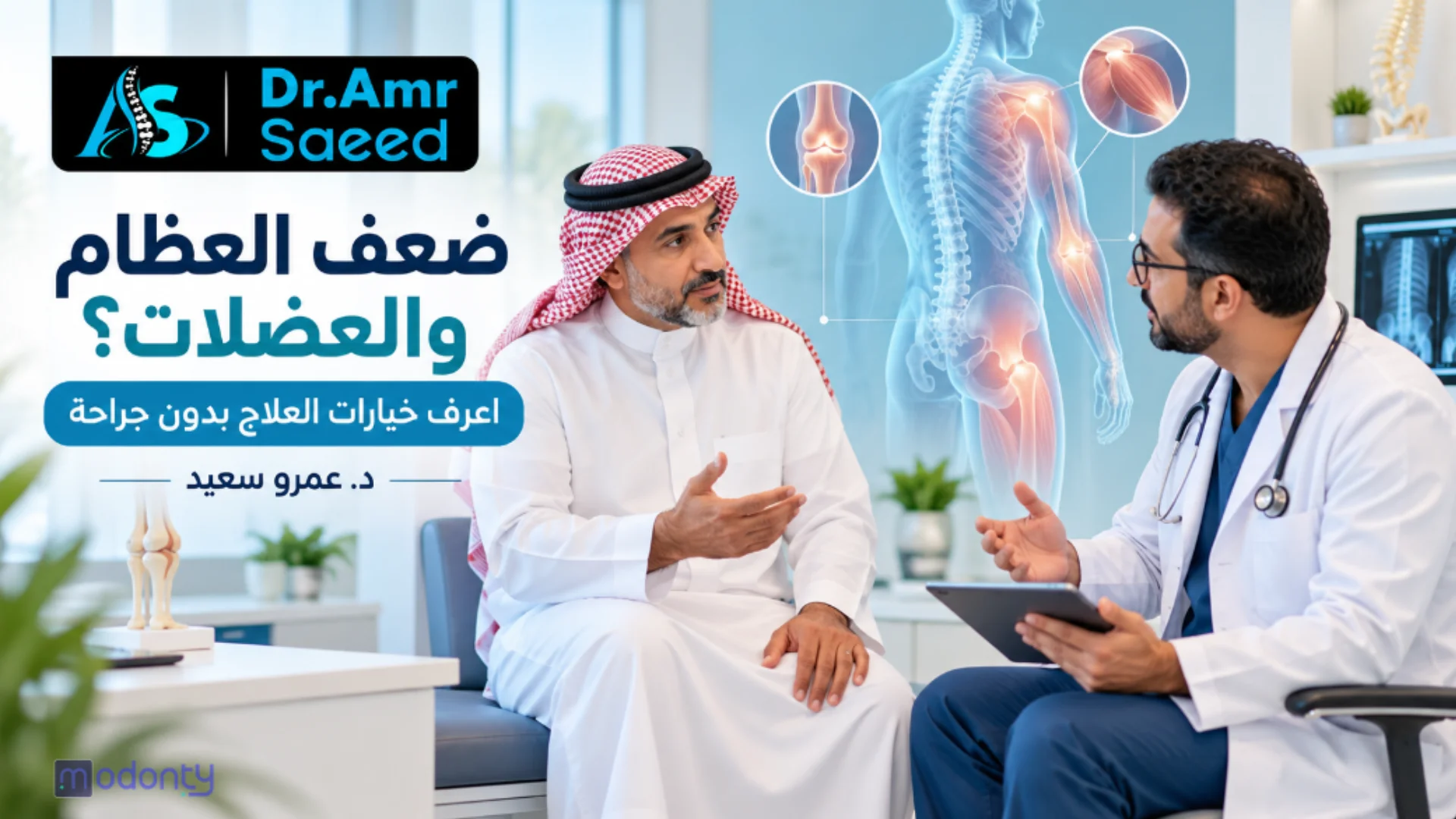 علاج ضعف العظام والعضلات بدون جراحة لأهل السعودية والخليج د. عمرو سعيد