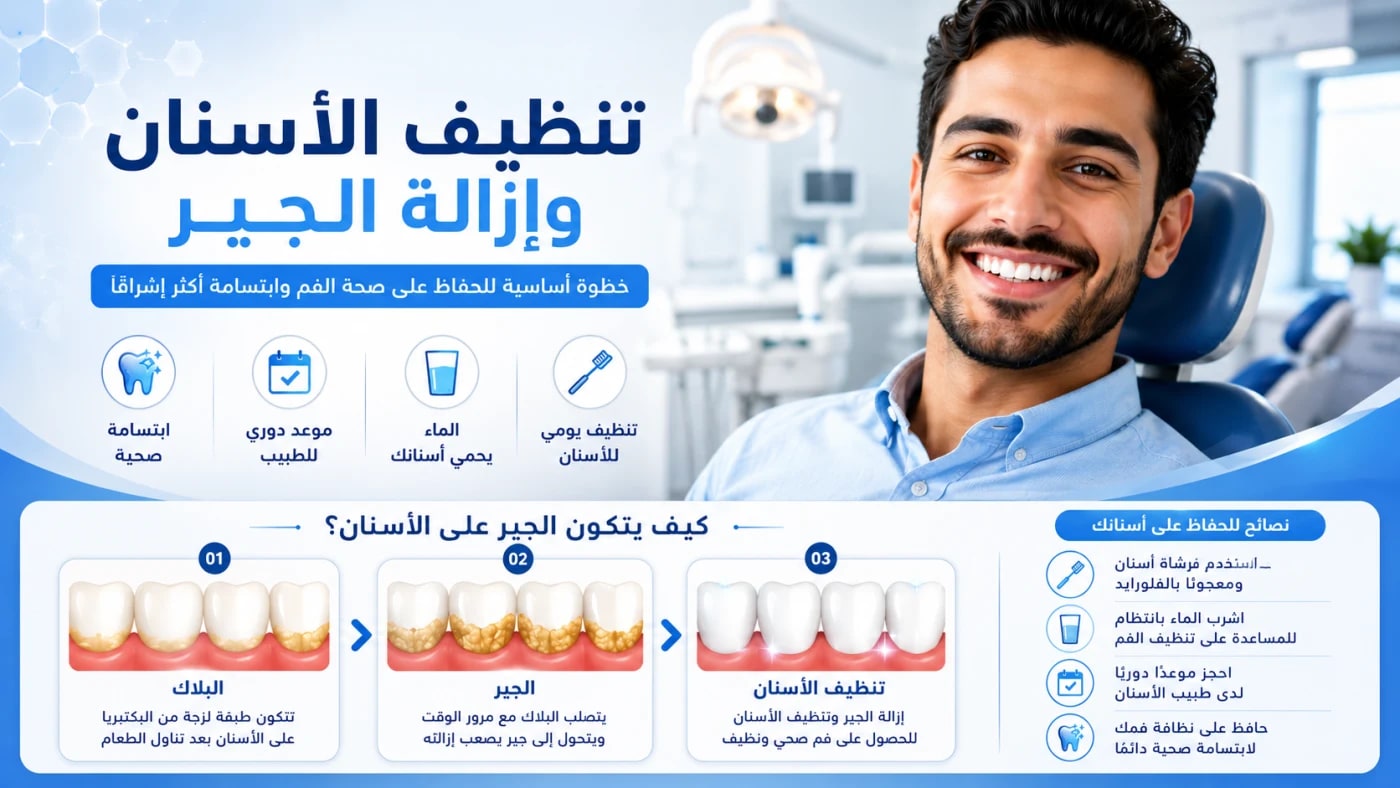 الدليل الشامل لتنظيف الاسنان وإزالة الجير